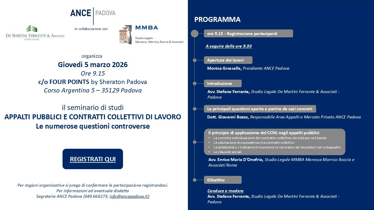 2026 03 05 ANCE Padova seminario Appalti Pubblici e CCNL