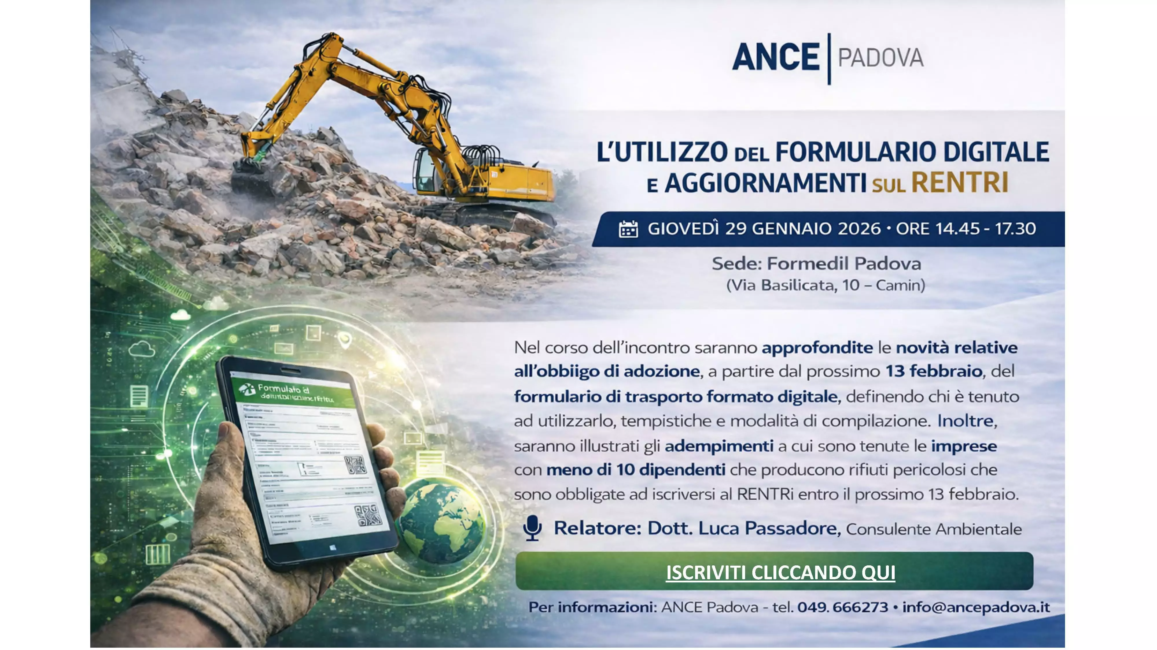 Locandina Incontro Studio Rentri 29 gennaio 2026